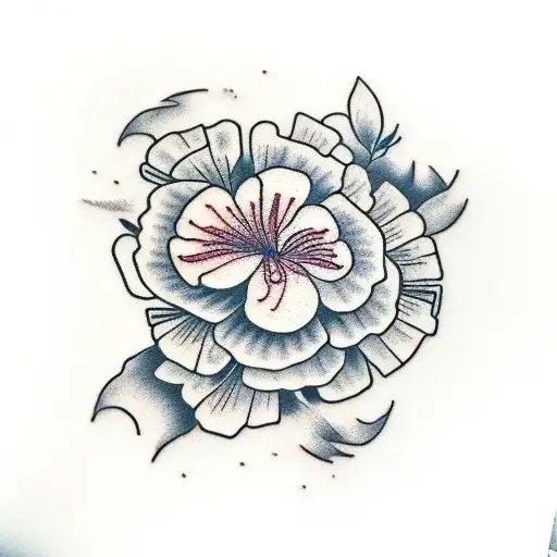 Geranium flower tattoo  Flower tattoo Geranium flower Tattoos