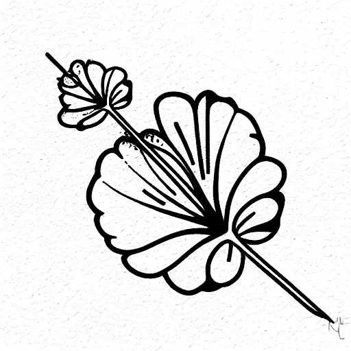 geranium tattoo design idea