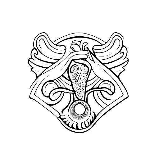 B on ring finger  tattoo design idea