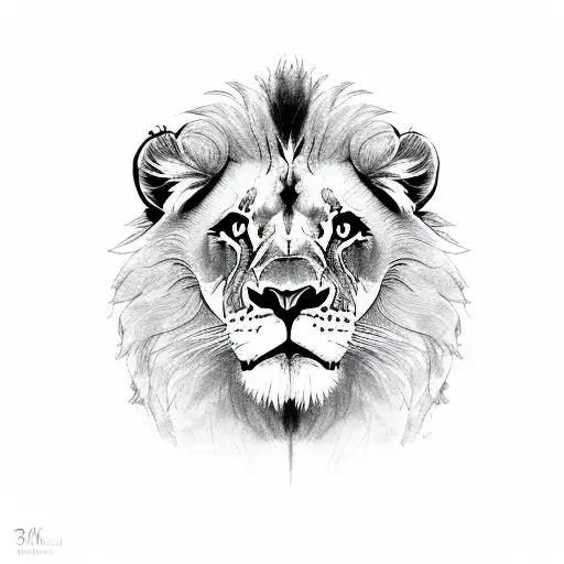 3 lion cubs tattoo design idea