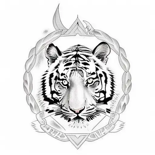 Tiger as main focus, boar, leopard, dragon tattoo design idea