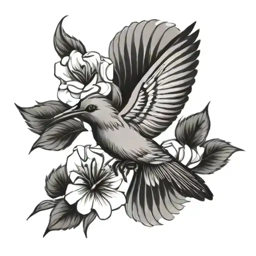   Kolibris with the Name Mama  tattoo design idea