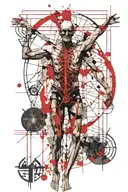 Vitruvian Man tattoo design idea