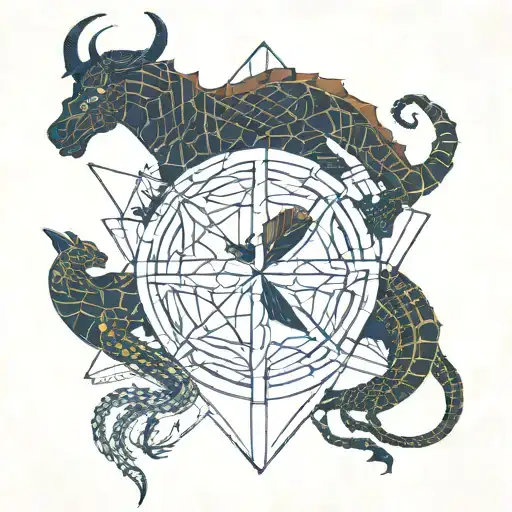 Scorpio, Pisces and Taurus tattoo design idea