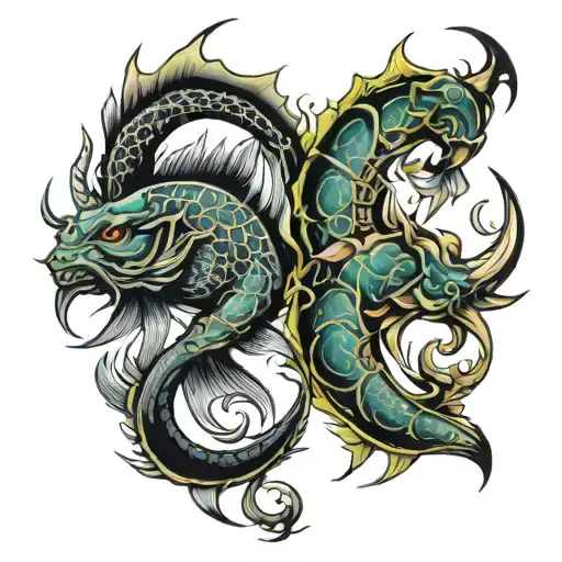 Pisces, Taurus, Scorpio tattoo design idea