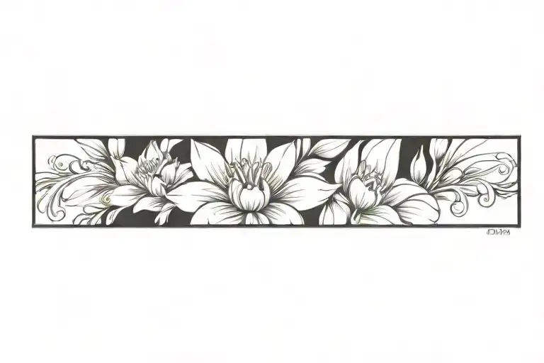 flower tattoo design idea