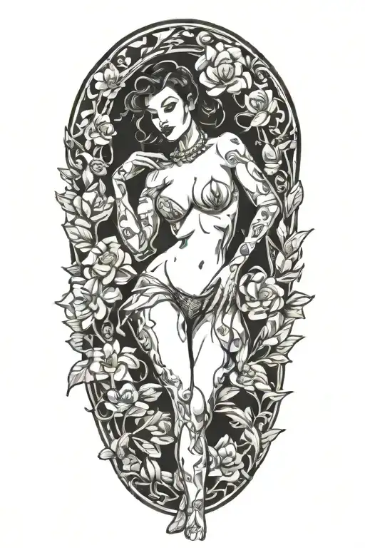 nude pinup girl tattoo tattoo design idea
