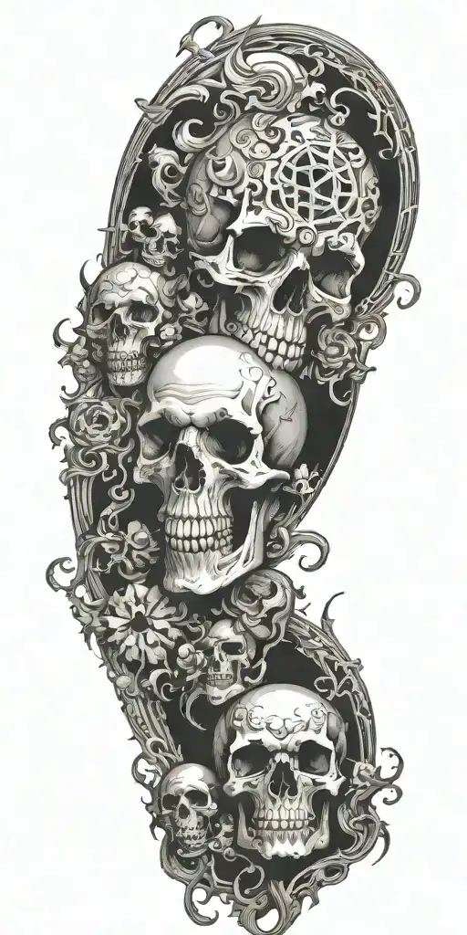 heaven vs hell tattoo design idea