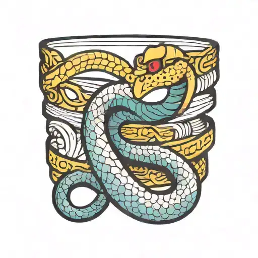 tattoo of a snake wrapped around ankle band tattoo design idea