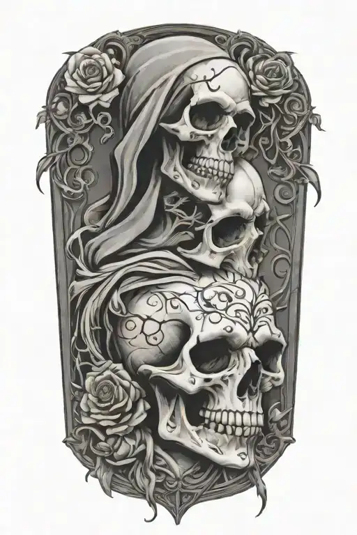 death and despair tattoo design idea