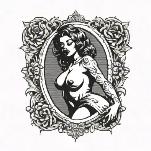 nude pinup girl tattoo tattoo design idea