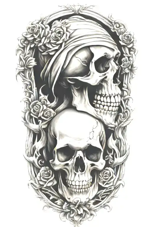 death and despair tattoo design idea