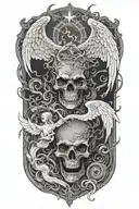war between heaven and hell tattoo design idea