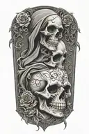 death and despair tattoo design idea