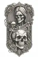 death and despair tattoo design idea
