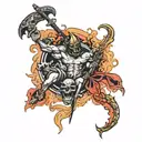 war between heaven and hell tattoo design idea