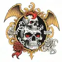 heaven vs hell tattoo design idea