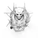 ghost in the shell tattoo design idea