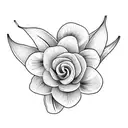 Lily of the Valley & Hawthorn minimalist tattoo design idea