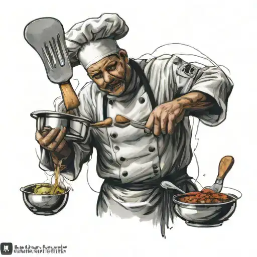 chef cooking tattoo design idea