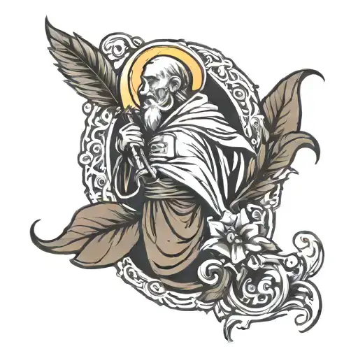 st Anthony back tattoo tattoo design idea