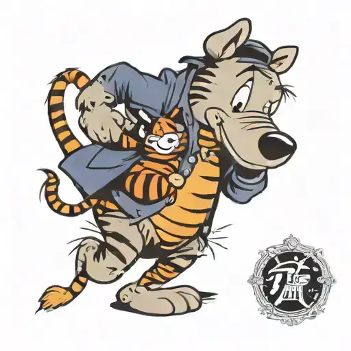 tigger reuniting with eeyore  tattoo design idea