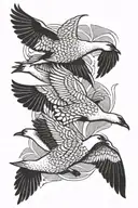 flying geese tattoo design idea
