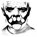 hannibal lector anthony hopkins as captain spaulding  tattoo design idea