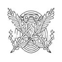 palabra "ohana" con una pluma al principio tattoo design idea