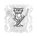 palabra "ohana" con una pluma al principio tattoo design idea