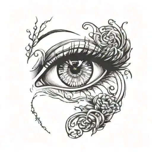 eyes horror movie scene tattoo design idea
