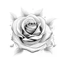 tête de belier + roses tattoo design idea