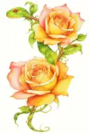 rose and snake tattoo design idea