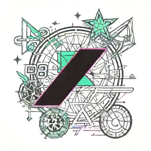 Game Mass effect: N7, Coniferous forest, Constellation Major Ursa, text per aspera ad astra tattoo design idea