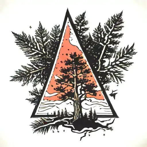  N7, Coniferous forest, Constellation Major Ursa, text per aspera ad astra, N7 tattoo design idea