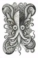 squid tattoo design idea