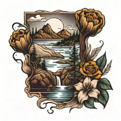 central florida to Appalachian mountains tattoo design idea
