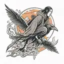 itachi uchiha with crows  tattoo design idea