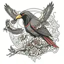 itachi uchiha with crows  tattoo design idea