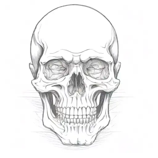 skull face tattoo design idea
