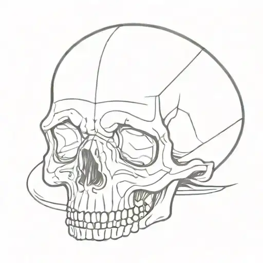 skull face tattoo design idea