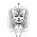 Nefertiti tattoo design idea