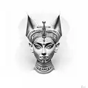 Nefertiti tattoo design idea