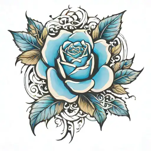 Michael Kaiser las rosas azules  tattoo design idea