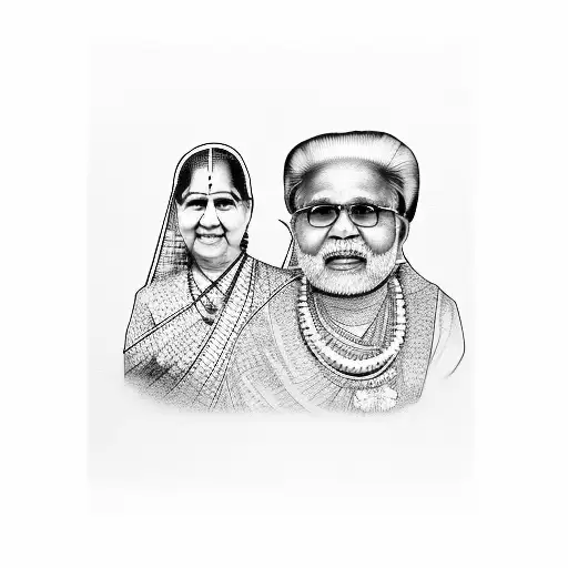 Amma and Appa - parents in tamil tattoo design idea