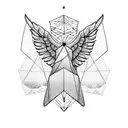 wings and a parachute   tattoo design idea