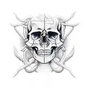 torso skull tattoo design idea