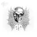 torso skull tattoo design idea