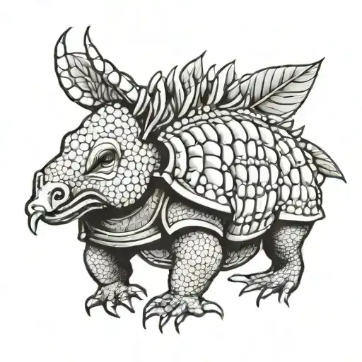 drawing of an armadillo tattoo design idea