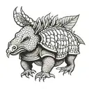 drawing of an armadillo tattoo design idea